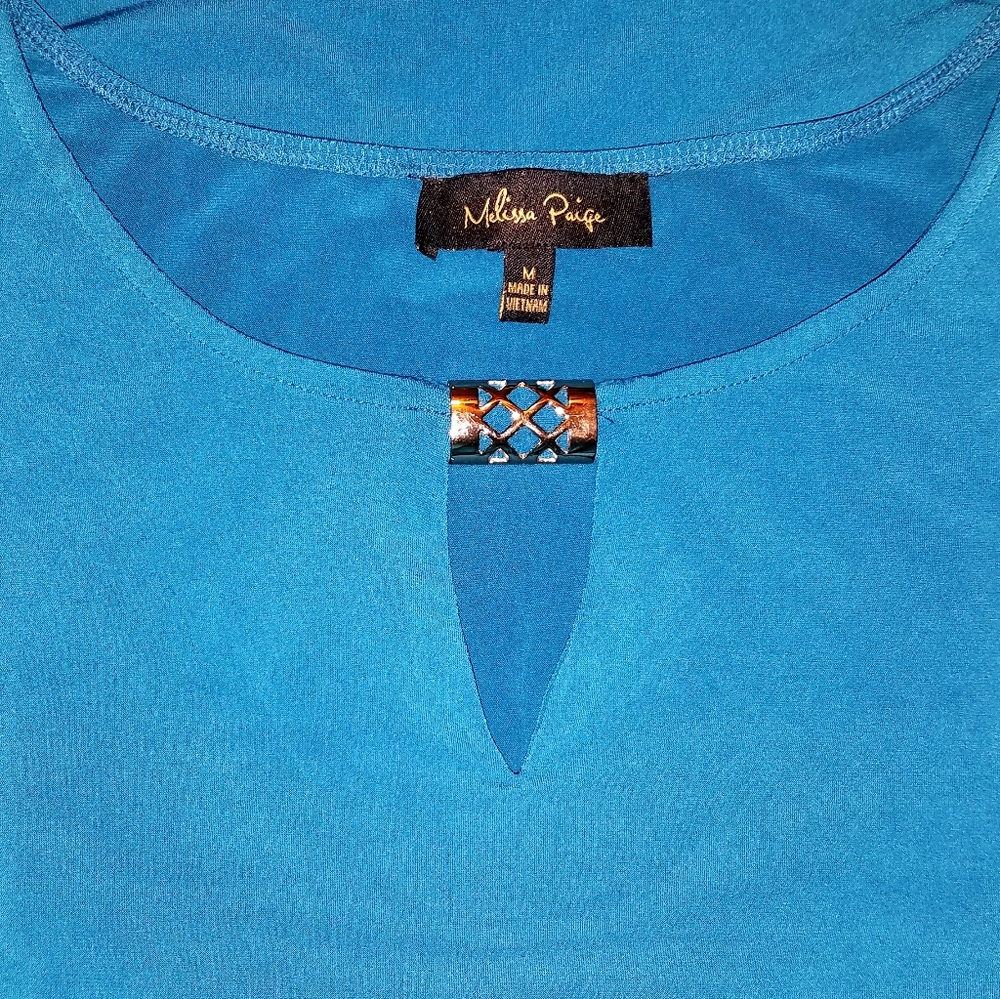 MK blue blouse